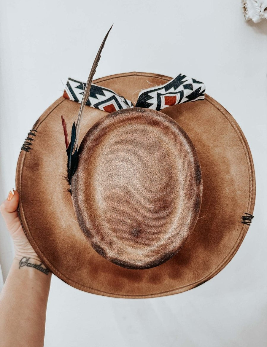 Josie Distressed Cowboy Hat - fedora