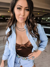 Lyndie Denim Top | Shirts & Tops | Lyndie Denim Top - Western Boho Chic Boutique