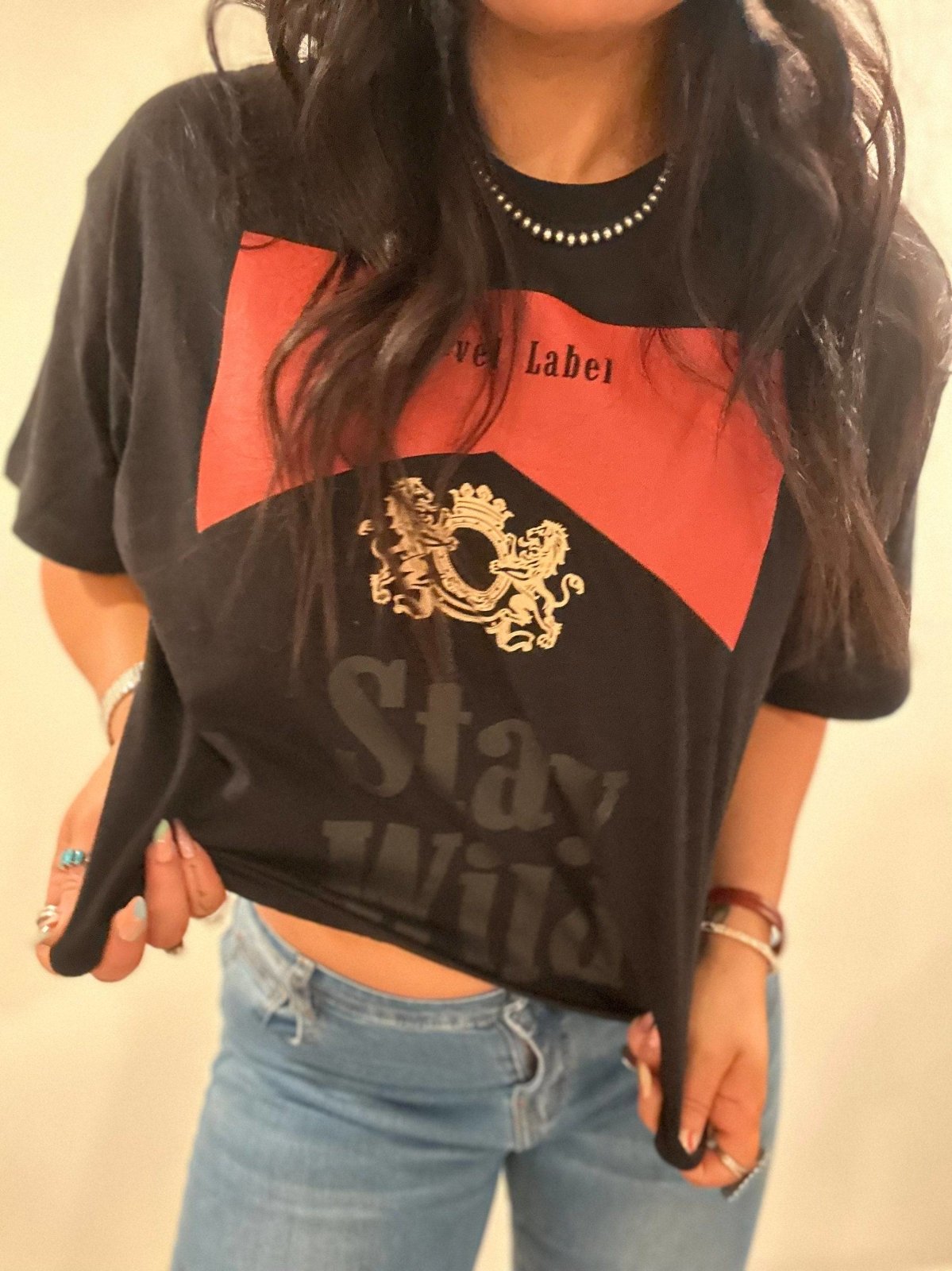Midnight Stay Wild Cropped Tee - T-Shirts