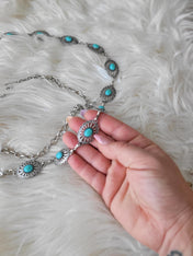 Mini Conch Turquoise Chain Belt | concho belt | Mini Conch Turquoise Chain Belt - Western Boho Chic Boutique