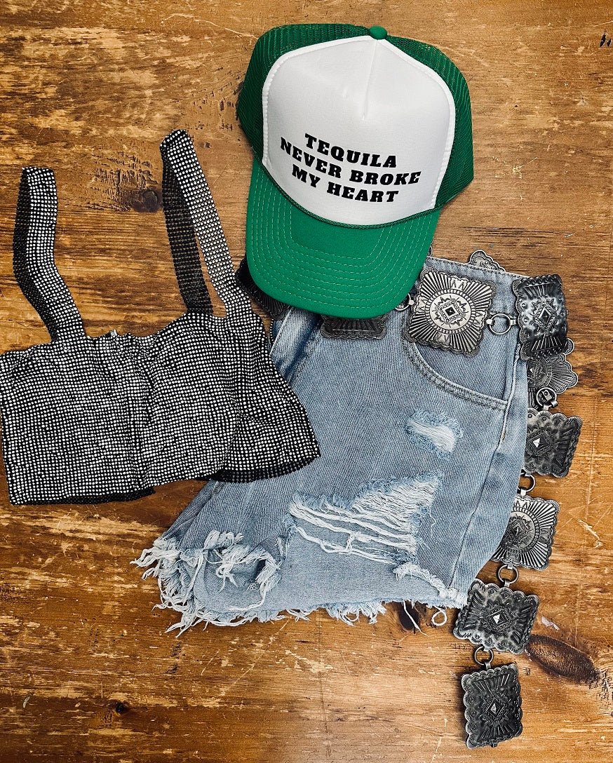 Neon Cowgirl Rhinestone Top - Shirts & Tops