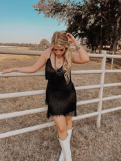 One Chance Fringe Dress | mini dress |