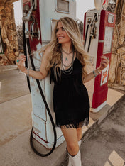 One Chance Fringe Dress | mini dress |
