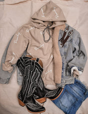 Tan Western Punchy Hoodie | HOODIE | Punchy Hoodie - Western Boho Chic Boutique