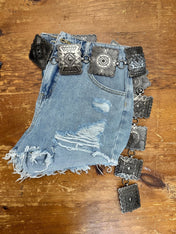 Reba Large Concho Belt | concho belt | Reba Large Concho Belt - Western Boho Chic Boutique