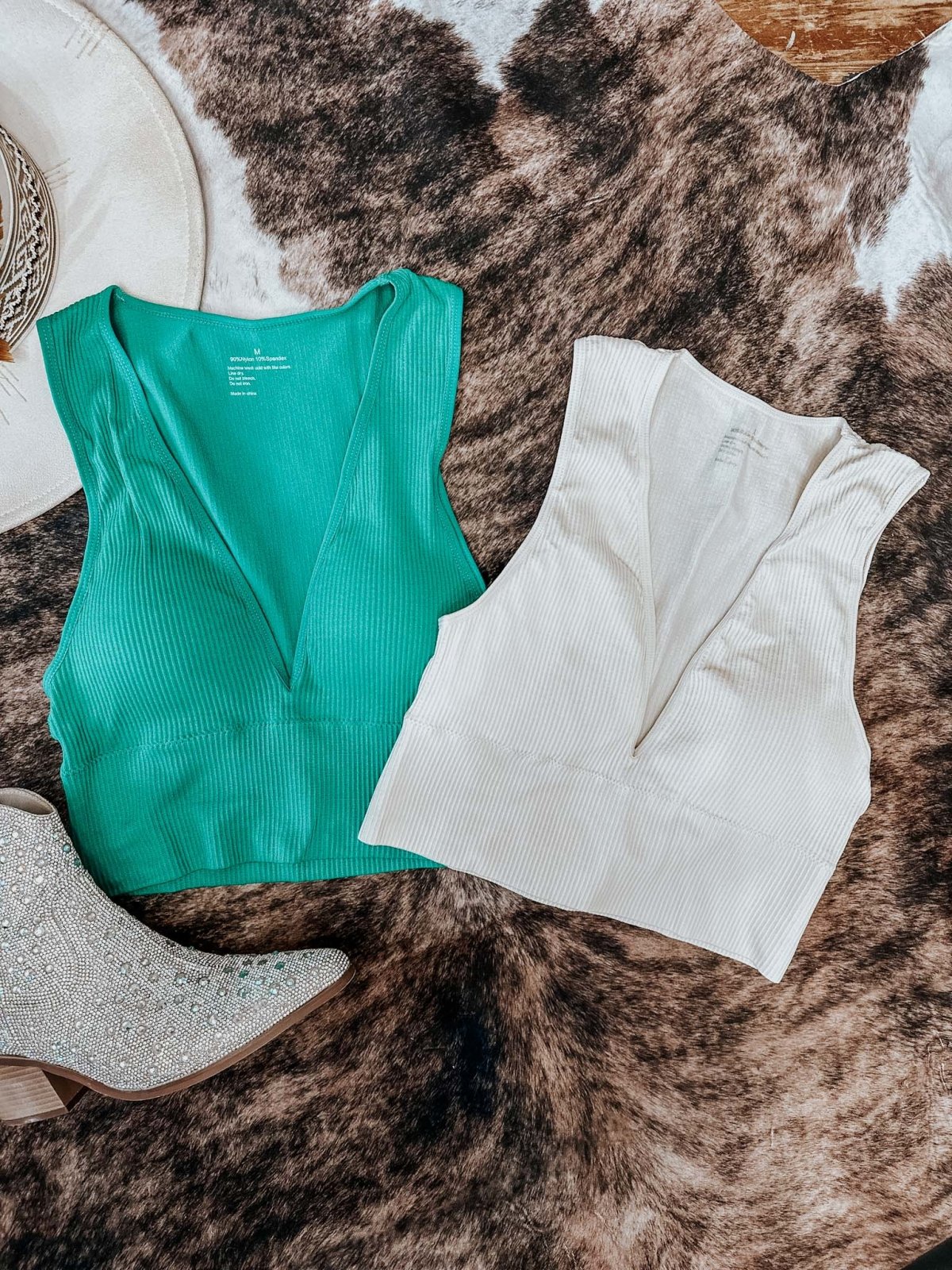 Reese Crop Top - White - Shirts & Tops