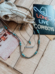 Rowdy Stamped Bar Necklace - necklace