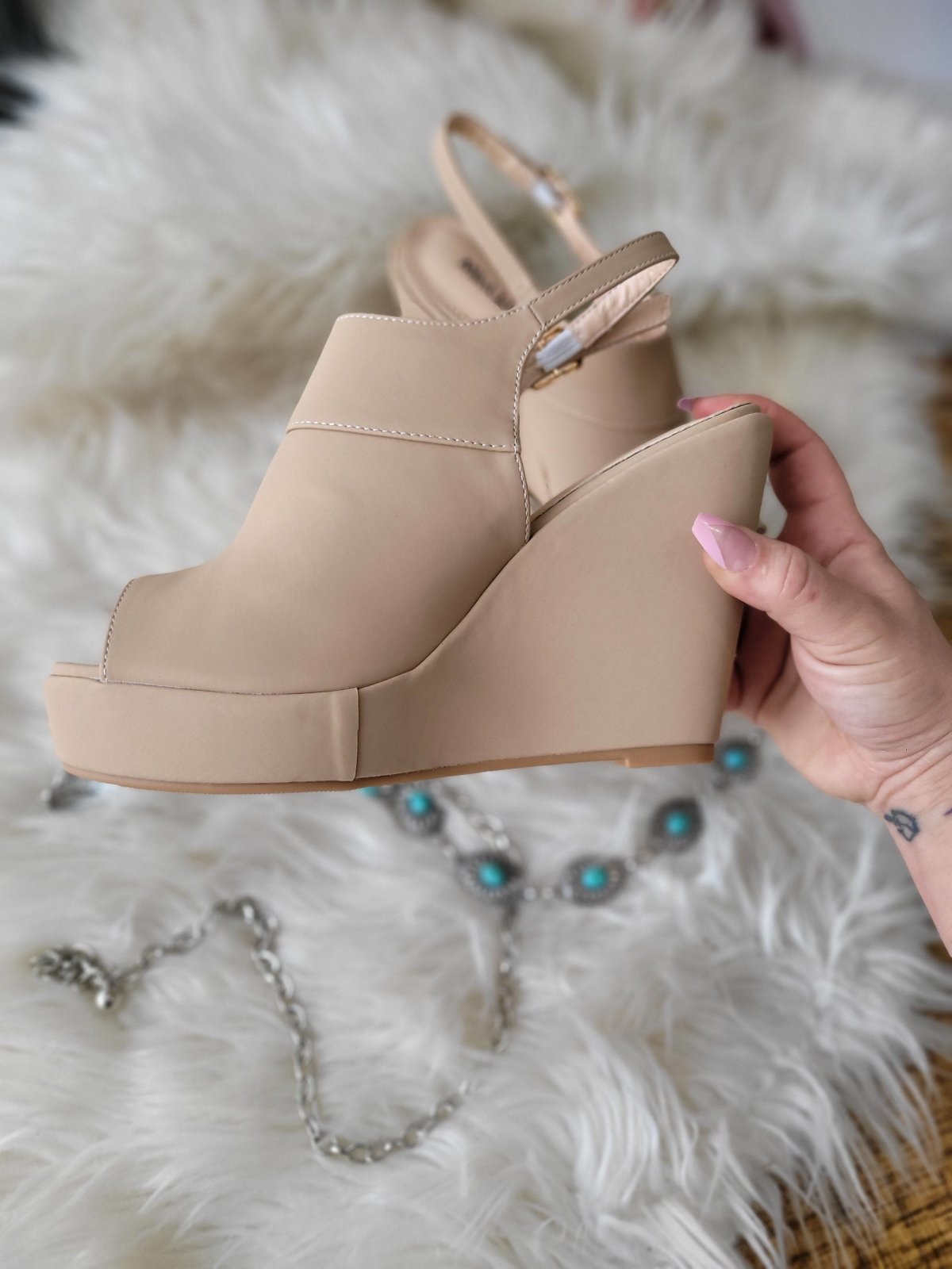 Shaina Suede Wedges - ladies shoes