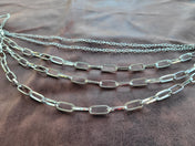 Century Multi - Layered Paperclip Silver Necklace | necklace | Century Multi - Layered Paperclip Silver Necklace - Western Boho Chic Boutique