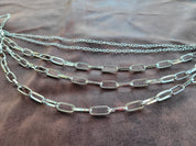Century Multi-Layered Paperclip Silver Necklace - Western Boho Chic Boutique
