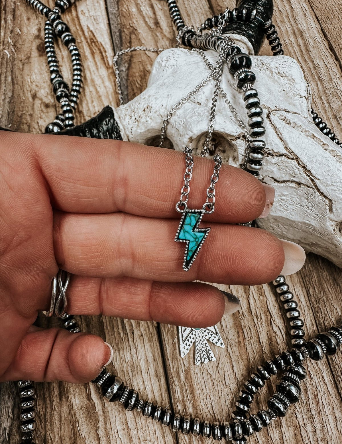 Small Bolt Pendant - necklace