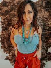 Snatched Denim Top | Shirts & Tops |
