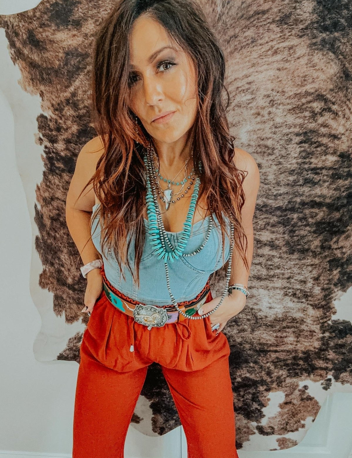 Snatched Denim Top - Shirts & Tops