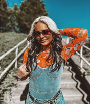 Snatched Denim Top | Shirts & Tops |
