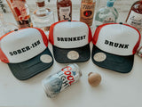 "Drunk" Funny Vacation Trucker Hat — Bachelorette & Girls Weekend Party Hat