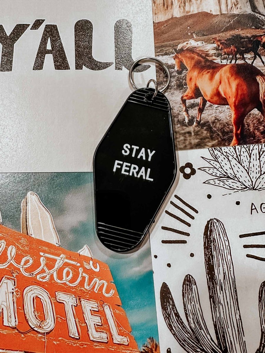 Stay Feral Motel Keychain - Keychains