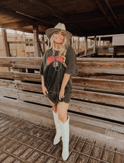 Charcoal Stay Wild T Shirt Dress | tee dress |