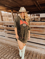 Charcoal Stay Wild T Shirt Dress | tee dress |