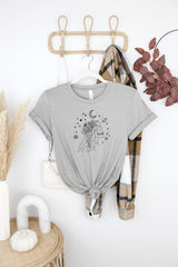 "Sugar Skull" Skeleton Rose Women's Western Graphic Tee — Country Concert & Festival Shirt