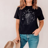 "Sugar Skull" Skeleton Rose Women's Western Graphic Tee — Country Concert & Festival Shirt