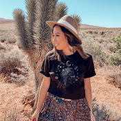 Sugar Skull Skeleton Rose Tee | T-Shirts | Sugar Skull Skeleton Rose Tee - Western Boho Chic Boutique