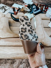Tan Leopard Ankle Booties | ladies shoes | Tan Leopard Ankle Booties