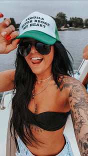 Tequila Never Broke My Heart Hat | trucker hat |