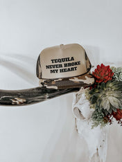 Tequila Never Broke My Heart Hat | trucker hat |