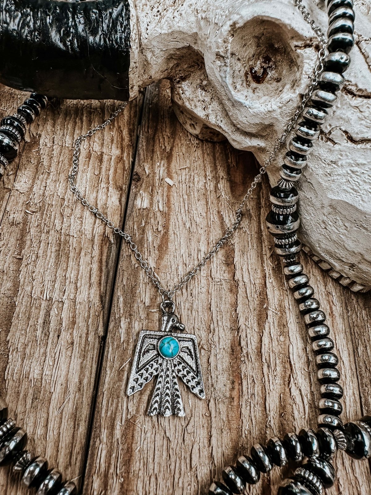 Thunderbird Turquoise Necklace - necklace