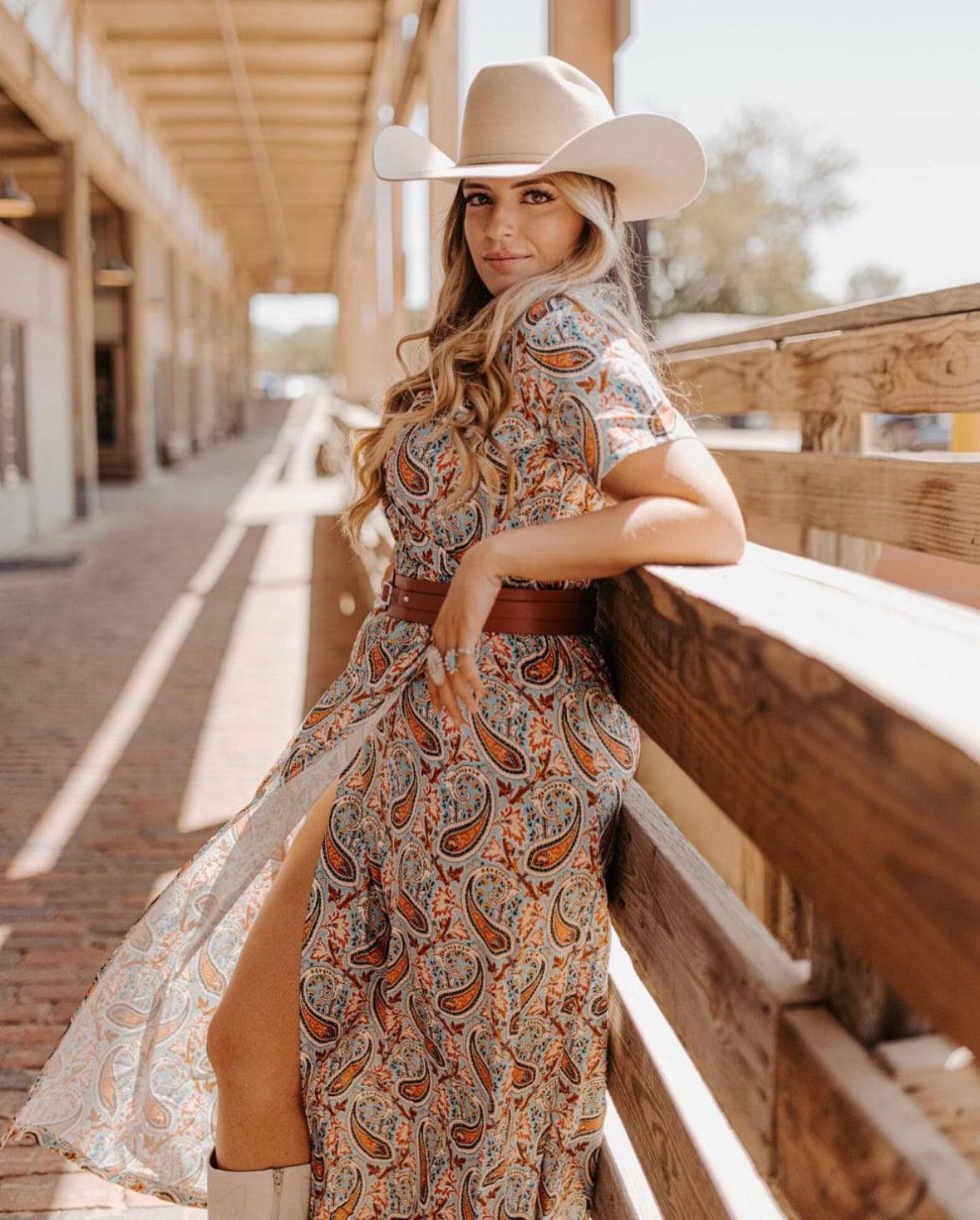 Maxi Outfit Cowgirl Fashion Cowgirl Maxi Skirt – Cactus Cowgirl