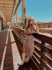 Turquoise Floral Maxi Dress | Dresses | Turquoise Floral Maxi Dress - Western Boho Chic Boutique