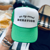 Worst Behavior Hat | trucker hat |